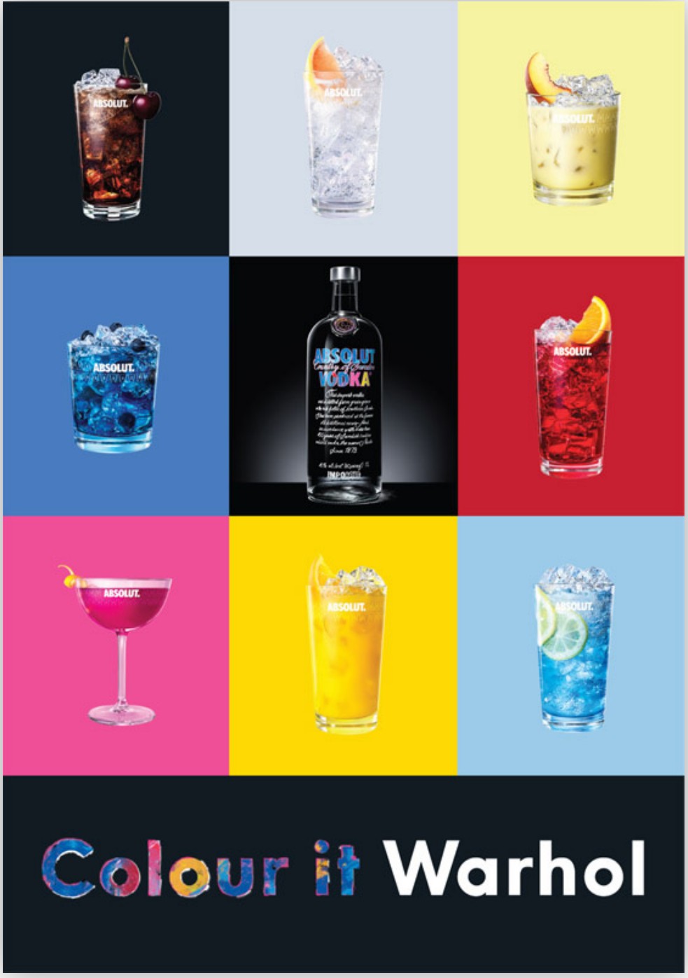 Colour it Warhol serve grid poster